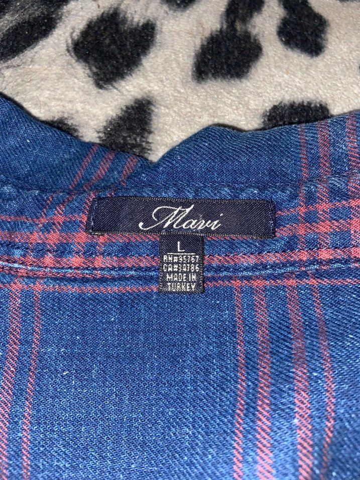 Mavi soluk görünümlü gömlek - Görsel 2