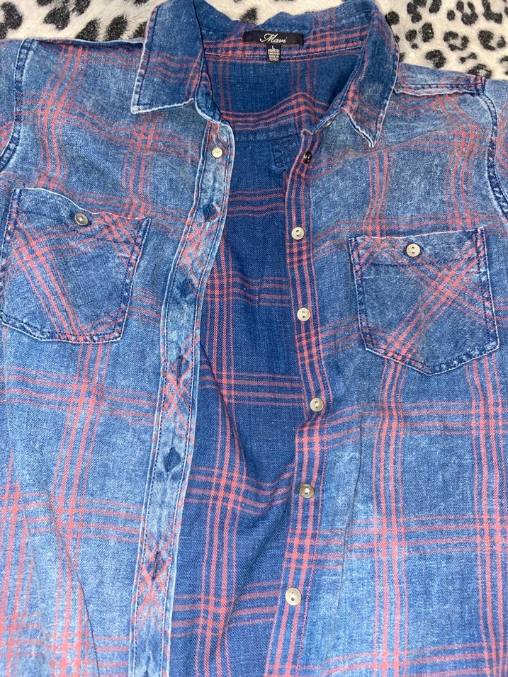 Mavi soluk görünümlü gömlek - Görsel 3