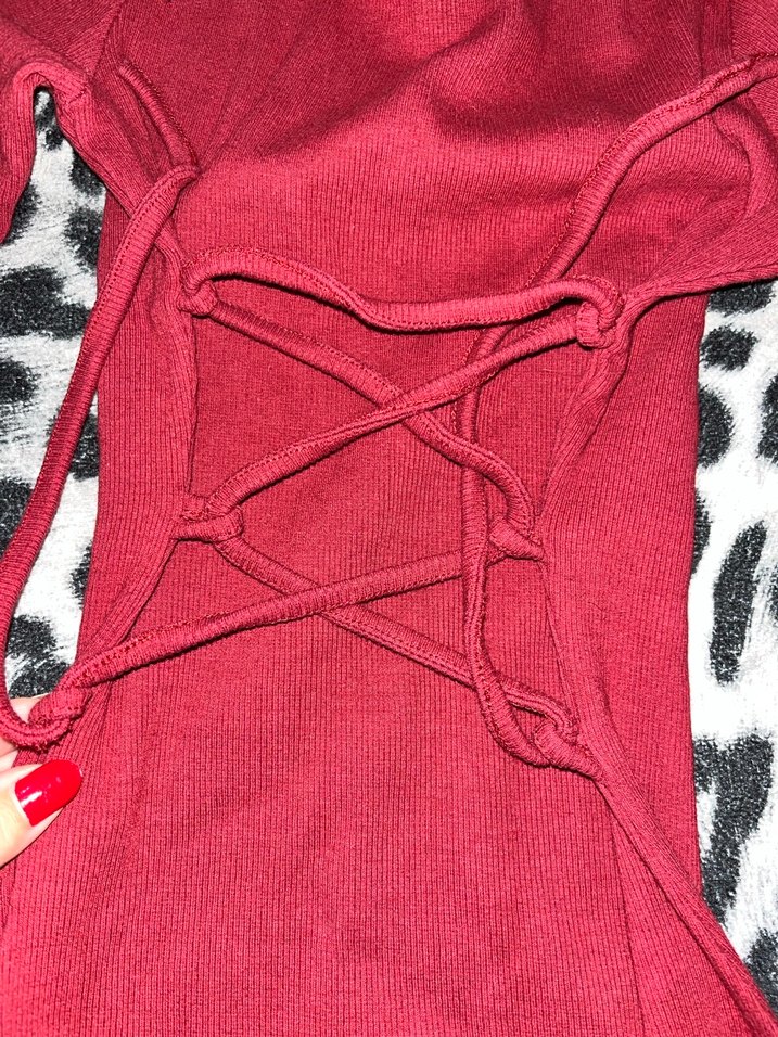 Bordo Elbise - Görsel 2