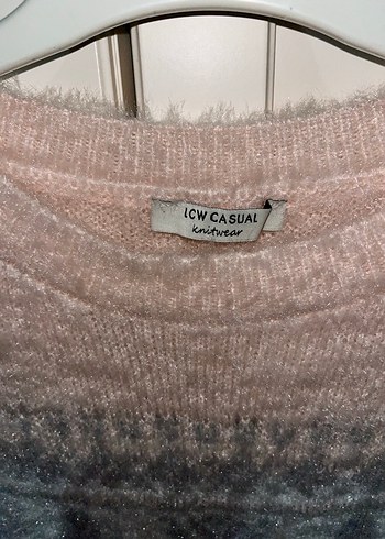 Gri Desenli Bohem Örgü Kazak - Görsel 3