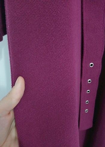 fuşya Uzun Kollu Salaş Kadın Elbise - Görsel 5