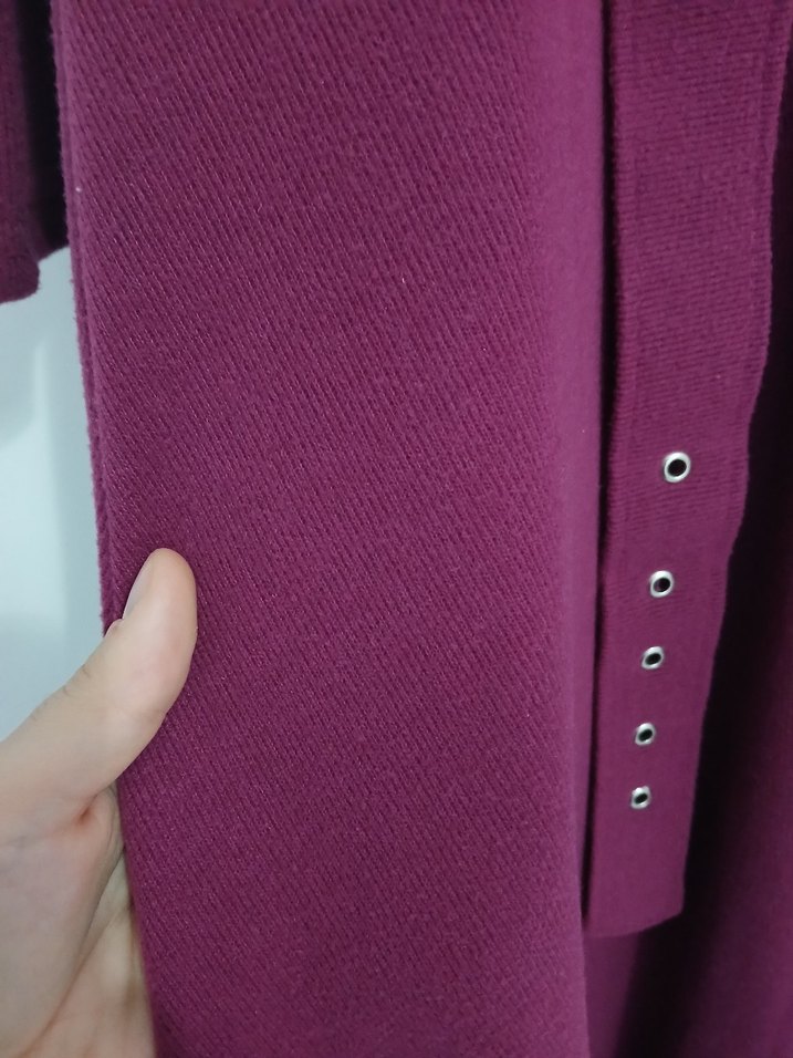 fuşya Uzun Kollu Salaş Kadın Elbise - Görsel 5