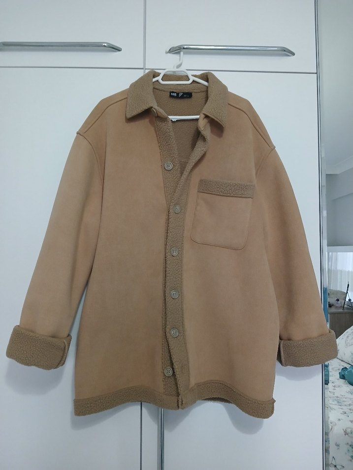 Düğmeli Bej Midi erkek Ceket - Görsel 2