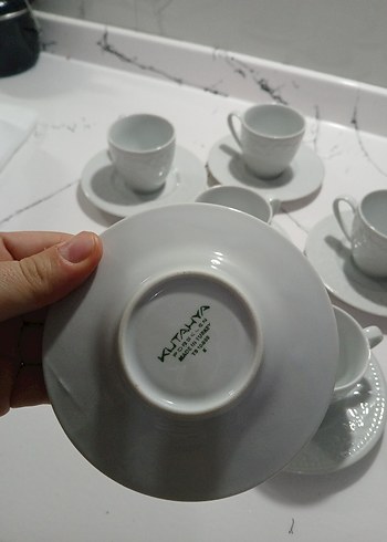 Beyaz Gri Kahve Fincan Takımı - Görsel 4