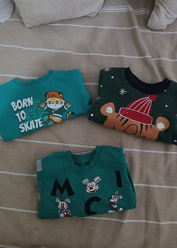 Erkek Çocuk Baskılı Uzun Kollu Sweatshirt - Görsel 3