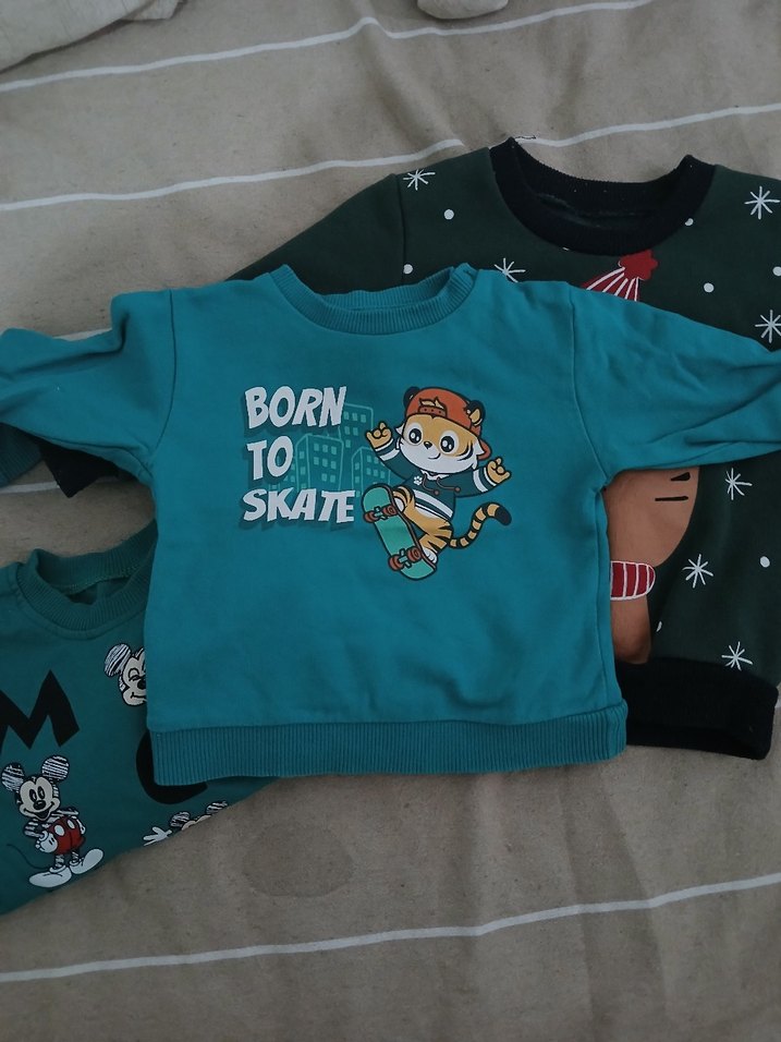 Erkek Çocuk Baskılı Uzun Kollu Sweatshirt - Görsel 2