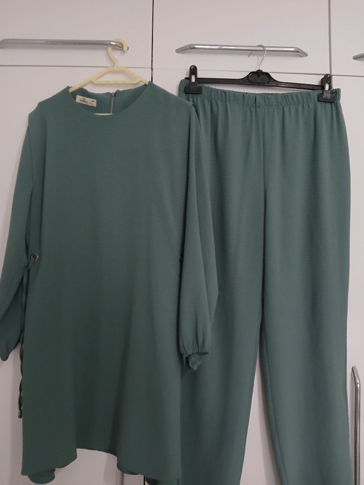 Kadın Uzun Kollu Salaş Keten Takım - Görsel 2