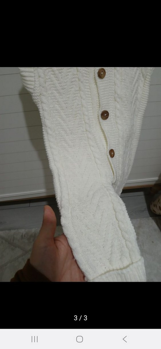 Beyaz Triko Erkek Bebek Tulum - Görsel 3