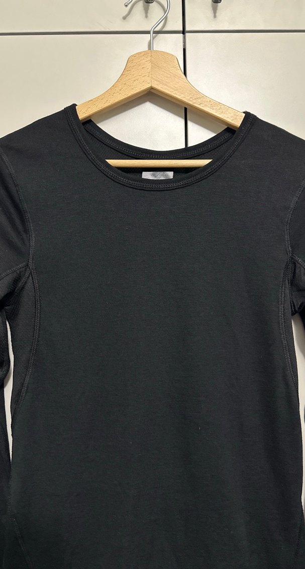 Siyah Kadın Uzun Kollu Basic Tişört - Görsel 2