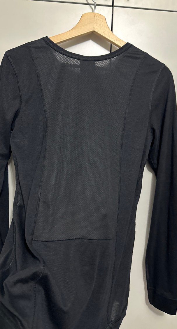 Siyah Kadın Uzun Kollu Basic Tişört - Görsel 3