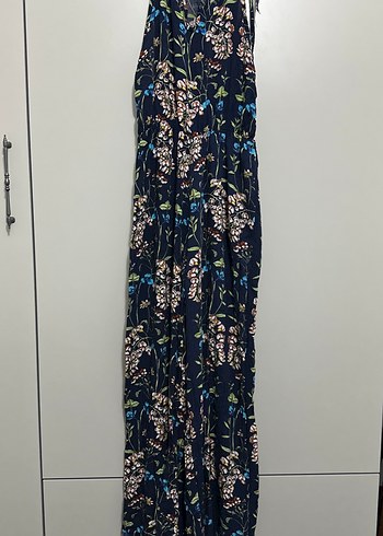 Mavi Çiçekli Bohem Tulum - Görsel 2