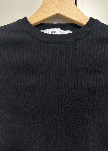 Siyah Strappy Kemerli Kadın Triko - Görsel 2