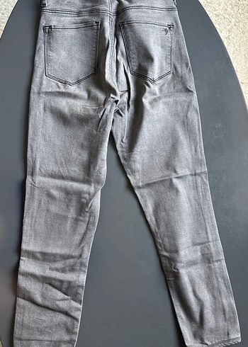 Koyu Gri Normal Boy Kadın Denim Pantolon - Görsel 4