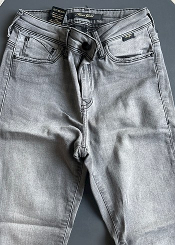 Koyu Gri Normal Boy Kadın Denim Pantolon - Görsel 2