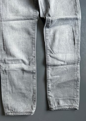 Koyu Gri Normal Boy Kadın Denim Pantolon - Görsel 3