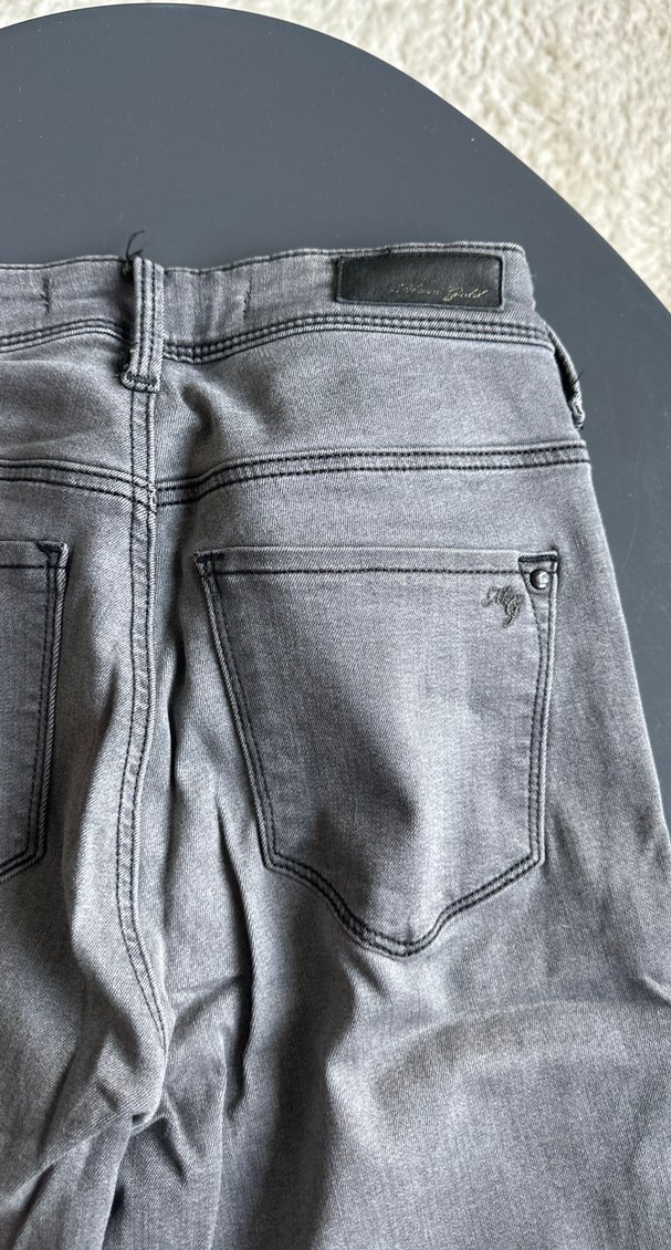 Koyu Gri Normal Boy Kadın Denim Pantolon - Görsel 5