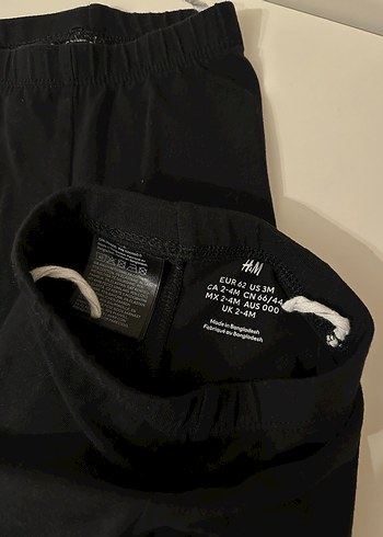 H&M Siyah Pamuklu Tayt 2'li - Görsel 3