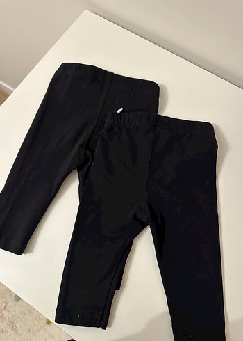 H&M Siyah Pamuklu Tayt 2'li - Görsel 4