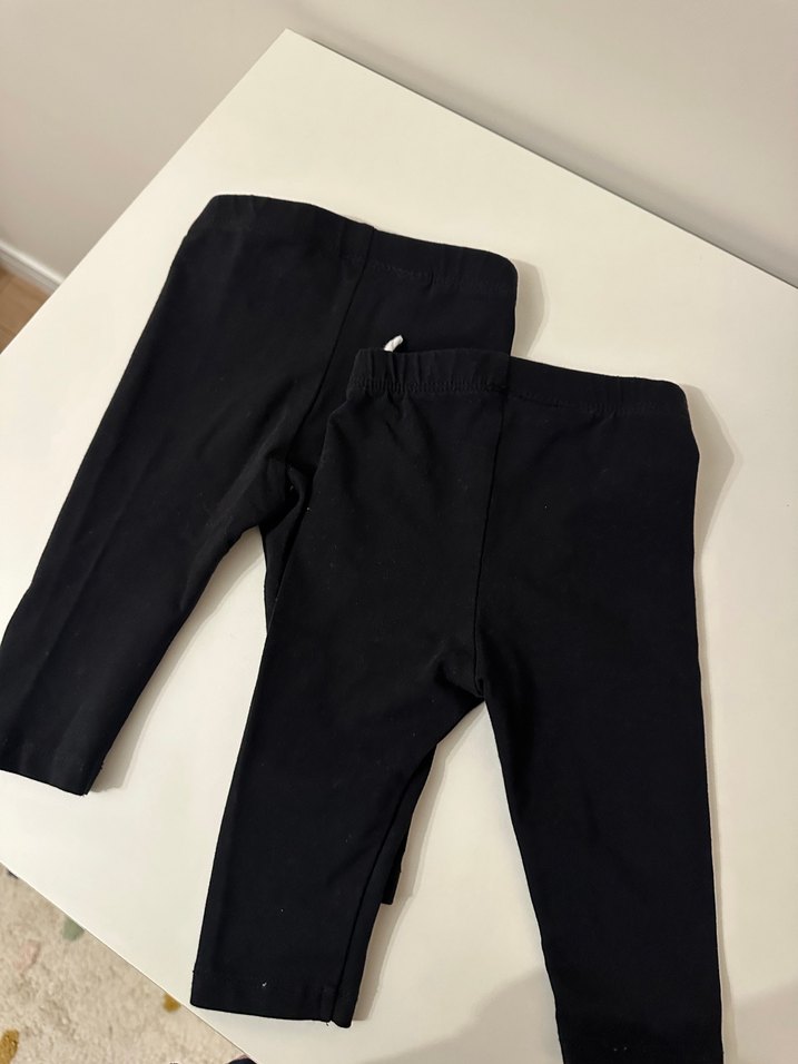 H&M Siyah Pamuklu Tayt 2'li - Görsel 4