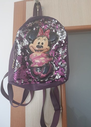 Mor Pullu Minnie Mouse Kız Çanta
