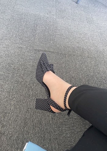 Gri Tokalı Stiletto Kadın Ayakkabı - Görsel 2