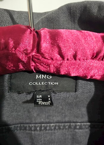 Mango Gri Kadın Kot Ceket