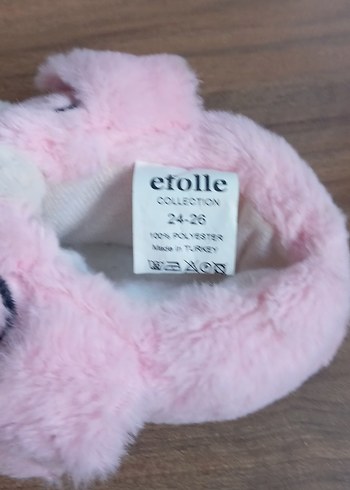 Kız Çocukları İçin Pembe Peluş Terlik - Görsel 4