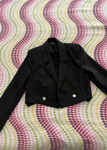 Crop blazer ceket