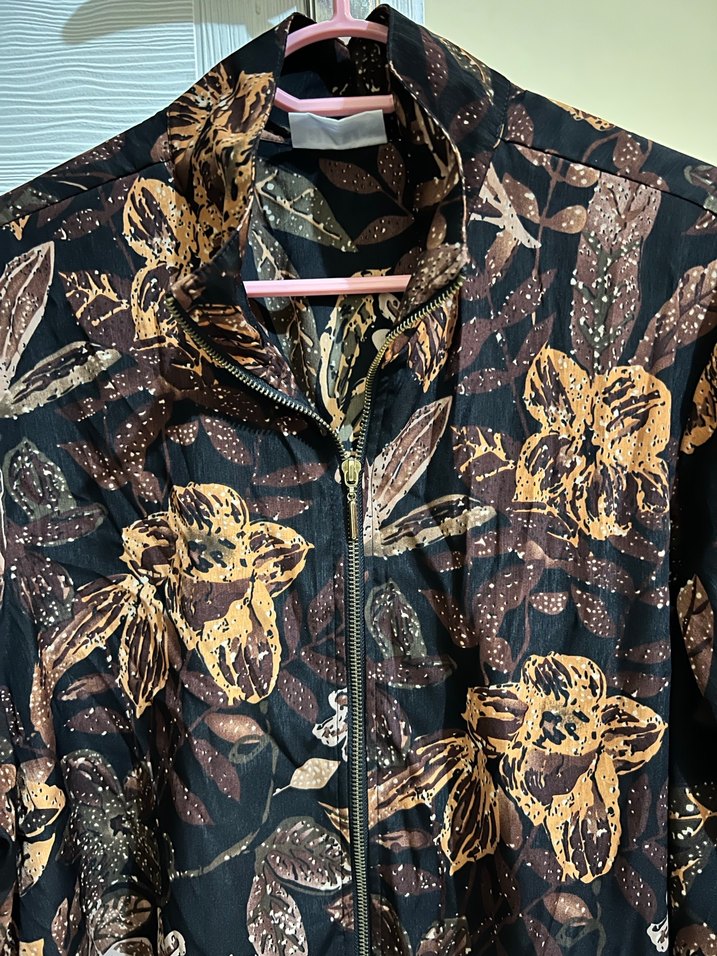 Çiçek Desenli İnce Vintage Mont - Görsel 3