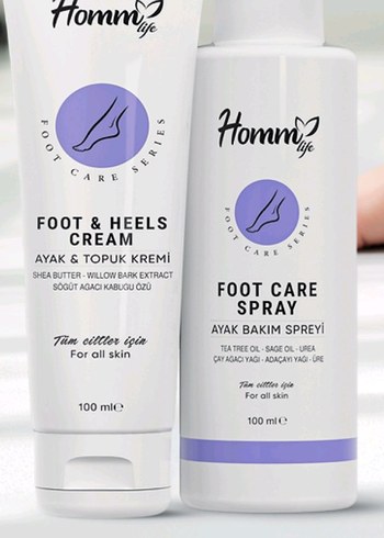 Homm Life Ayak & Topuk Kremi ve Bakım Spreyi 100 ml