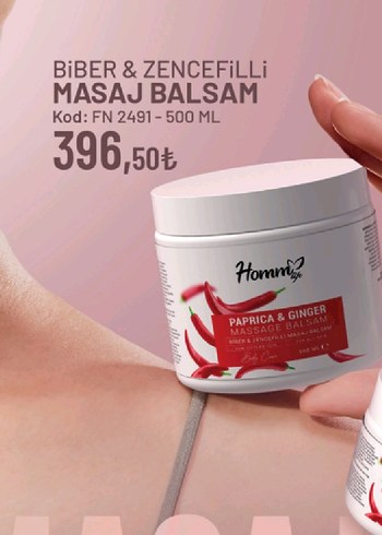 Homnig Biber & Zencefilli Masaj Balsam 500ml