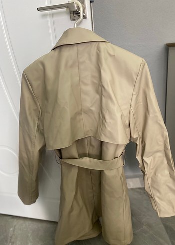 Bej Midi Kemerli Kadın Trençkot - Görsel 2