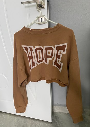 Kahverengi Baskılı Kadın Sweatshirt - Görsel 2