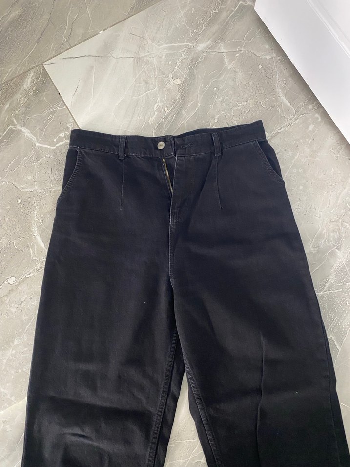 Siyah Kemerli Kadın Midi Boy Jean - Görsel 2