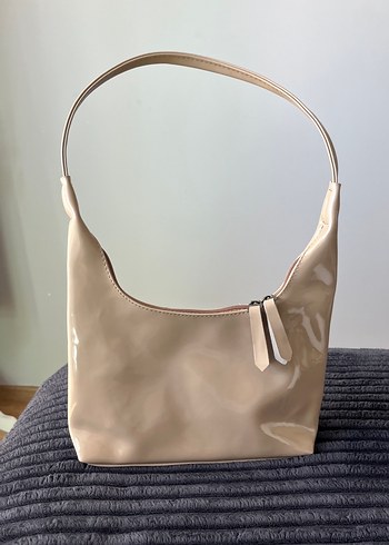 Shulebag Bej Kadın Deri Omuz Çantası