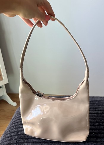  Beden Shulebag Bej Kadın Deri Omuz Çantası
