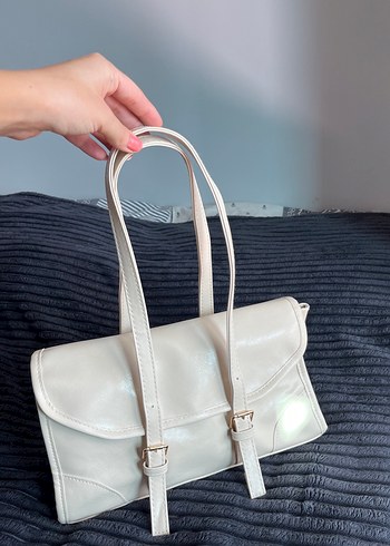  Beden Shule Bags Calvino Vintage Krem Deri Çanta