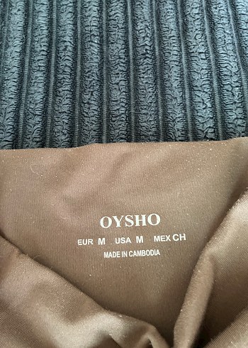 m Beden kahverengi Renk Oysho kahverengi Kadın Spor Tayt Fermuarlı