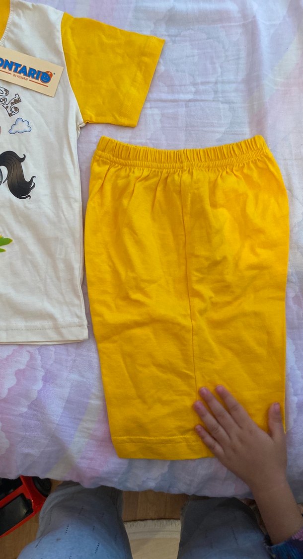 Baskılı Sarı Çocuk Atlet Takımı 3yaş - Görsel 3