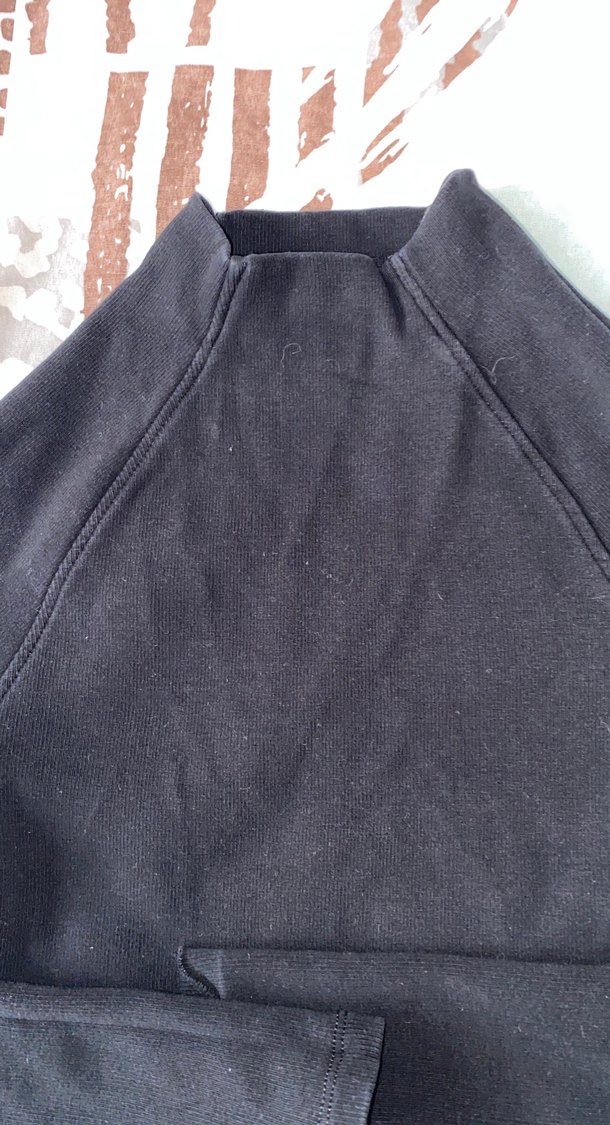 Siyah Boğazlı, Kemerli Kadın Crop Top - Görsel 3