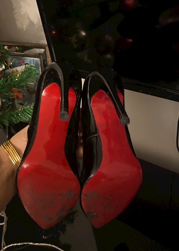 Siyah Parlak Rugan Stiletto Topuklu Kadın Ayakkabı - Görsel 4