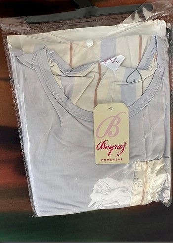 Diğer Boyraz Uzun Kollu Beyaz Kadın Pijama Takımı