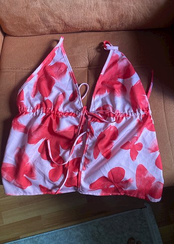 Pembe Bağlamalı Bohem Mini Büstiyer