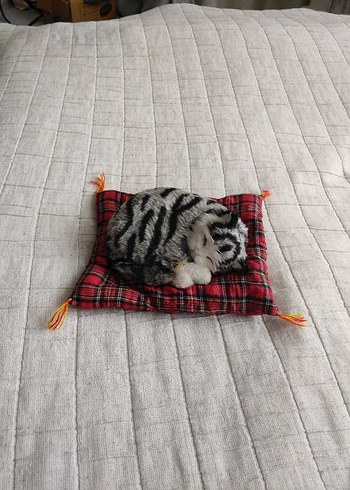 Gri Peluş Oyuncak Kedi