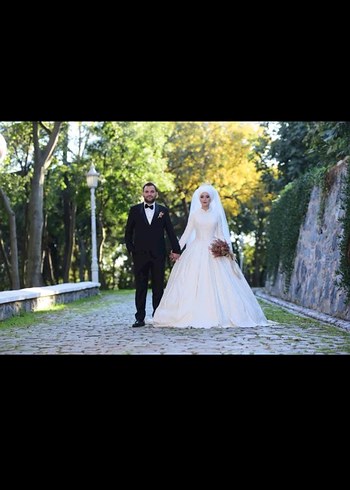 Yeşil Drapeli Straplez Uzun Kına Elbisesi - Görsel 7