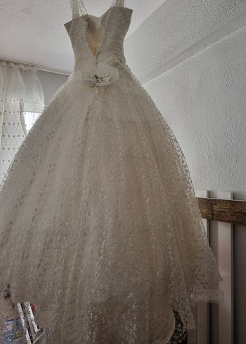 Parıltılı Straplez Vintage Prenses Gelinlik - Görsel 3