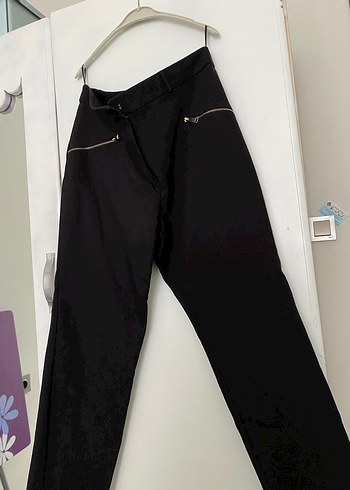 Siyah Süet Midi Kadın Pantolon - Görsel 2