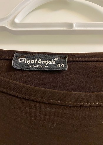 Drapeli Uzun Kollu Kahverengi Tunik - Görsel 4