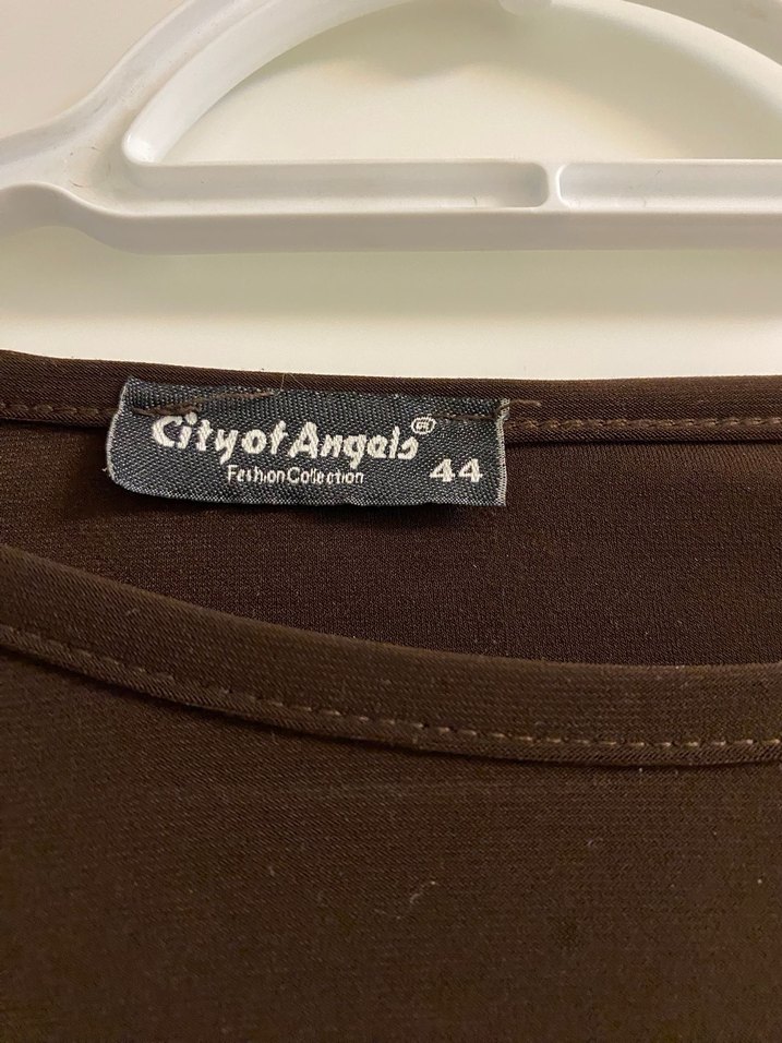 Drapeli Uzun Kollu Kahverengi Tunik - Görsel 4