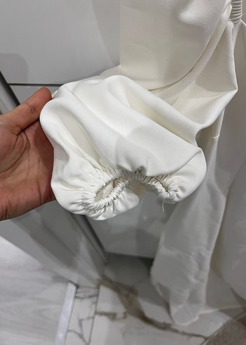 Uzun Beyaz Bohem Gelinlik - Görsel 3